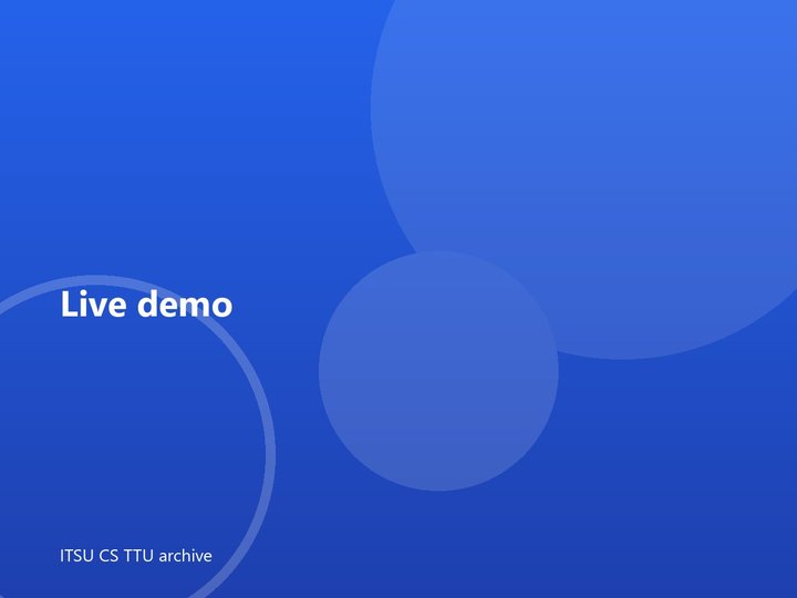 Live demo