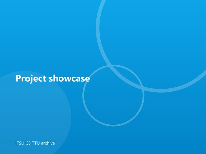 Project showcase