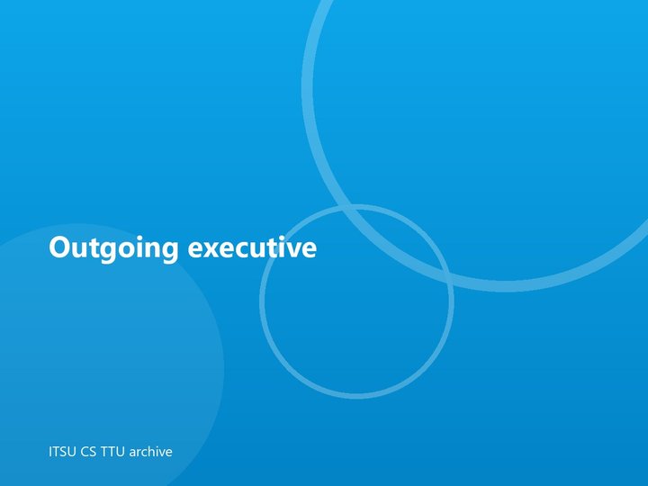 Outgoing executive